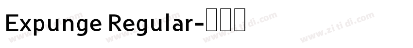 Expunge Regular字体转换